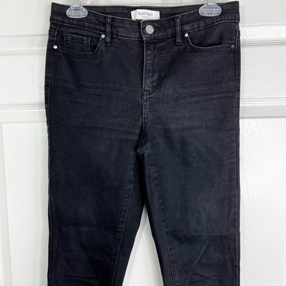 Ellen Tracy Refined Mid Rise Skinny Jeans in Faded Black Women’s Sz 4 - Picture 3 of 10